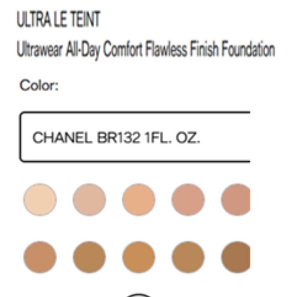Chanel Ultra Le Teint Ultrawear Flawless Finish Foundation BR132 - Picture 2 of 9